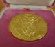 Medal Gold Coin World Decade For Cultural Development Song And Dance China 1988 Exonumia photo 3
