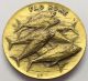 Fao: World Fisheries Conference Bronze 2 Inch Medal Rome 1984 Fish Wharf Food Exonumia photo 2