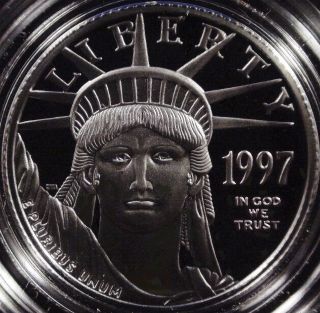 1997 W 25$ 1/4 Troy Oz.  Deep Cameo Proof Platinum Eagle photo