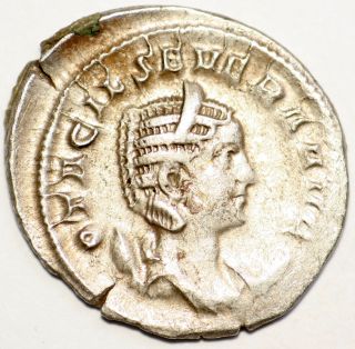 Roman Silver Coin Antoninianus Otacilia Severa Saeculares Aug 4,  01 Gr photo