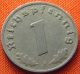 Ww2 German 1942 - F 1 Rp Reichspfennig 3rd Reich Zinc Nazi Coin (rl 1540) Germany photo 1