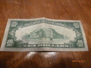 1934 Series $10 Dollar Bill photo