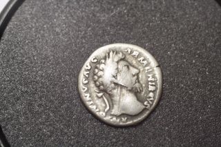 Silver Coin Denarius Marcus Aurelius Roman Emperor From 161 To 180 Rare photo