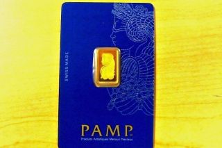 Pamp Suisse 2.  5 Gram 999.  9 Gold Bar / Case Bag 730 photo