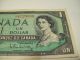 1954 Canada One $1.  00 Bill.  Canadian 1954 Dollar Bill.  Estate. Canada photo 1