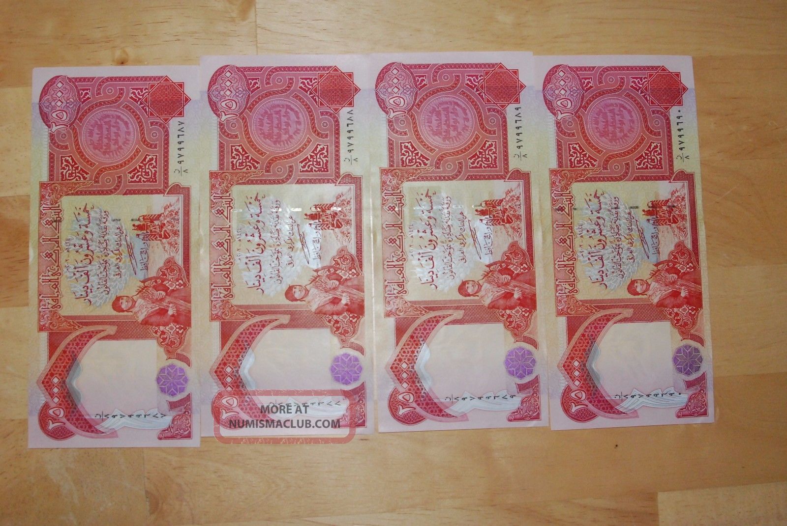 100000 Iraqi Dinars Uncirculated & Crisp 4x25000 Iqd Iraq Currency Dinar Cbi Middle East photo