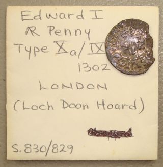 1302 Edward I London Hammered Silver Penny From Loch Doon Treasure Hoard photo