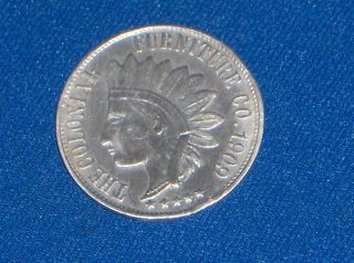 1909 Colonial Furniture Co.  Cleveland Ohio Indian Head One Dollar Trade Token photo