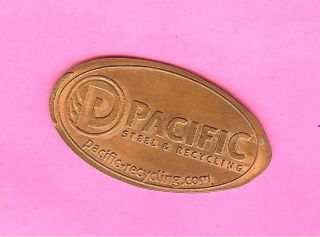 Pacific Steel & Recycling Elongated Pressed 1960 Copper Penny photo