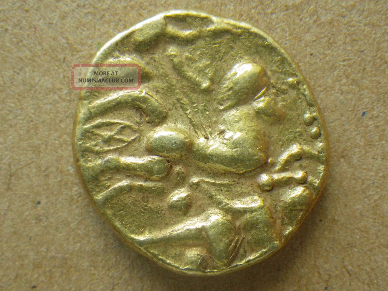 Fantastic Celtic Gold Stater Pedigree Aulerques Cénomans 80 - 50 Bc 7.  55 Grams Coins: Medieval photo