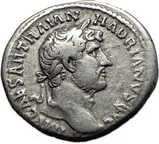 Hadrian 117 - 138ad Silver Rare Ancient Roman Coin Clementia Mercy I58525 photo