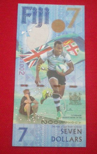 Fiji 2017 - First Ever Odd Value $7 Seven Dollars Commemorative Note photo