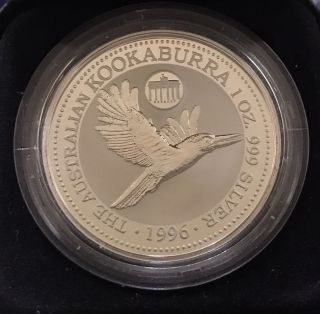 1996 Australia Germany Brandenburg Gate Privy Kookaburra 1 Oz Silver Coin W/coa photo