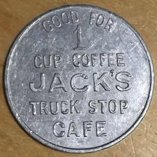 Jack ' S Truck Stop Coffee Trade Token; El Paso Tx (x485) photo