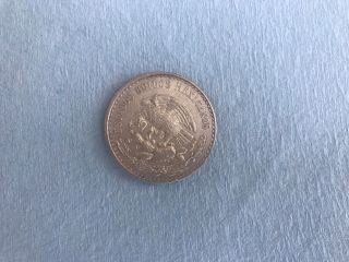 Mexican 1 Un Peso Coin 1947 50 7gm Of Silver Morelos Head Au (?) Us Ship photo