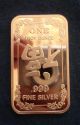 1 Troy Oz.  999 Fine Silver Bar / Year Of The Dragon /solid Silver Asia photo 3
