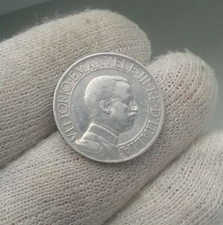 Italy Kingdom 1913 Vittorio Emanuele Iii.  Lira Silver Foreign Coin Rome photo