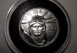 2003 Platinum American Eagle.  1/4 Oz.  Brilliant Uncirculated. photo