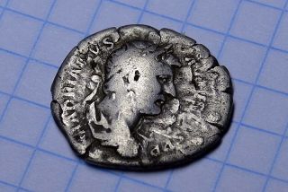 Roman Ancient Silver Coin Of Hadrian Silver Denarius photo