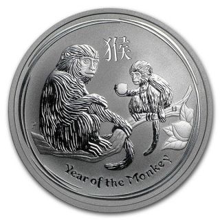 Australia 2016 0.  5$ Year Of The Monkey 1/2 Oz Unc Silver Coin photo