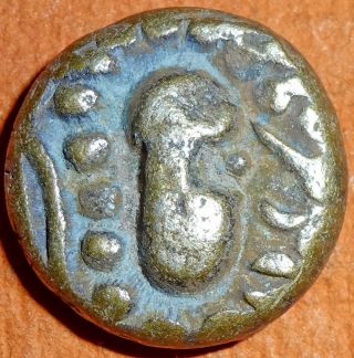 India Ancient - Indo Sassanian (950 - 1050 Ad) Gadhaiya Paisa - Billon Coin Gd84 photo