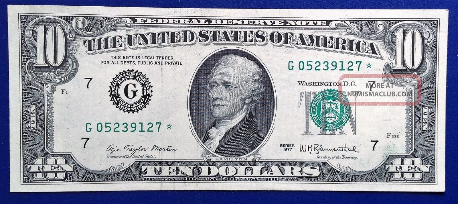 $10 1977 Frn Fr - 2023 - G Chicago Uncirculated Small Size Notes photo