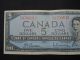 1954 $5 Dollar Bank Note Canada O/s8700012 Beattie - Rasminsky Modified Ef Grade Canada photo 2