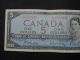 1954 $5 Dollar Bank Note Canada T/s0232907 Beattie - Rasminsky Modified Ef Grade Canada photo 3