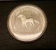 2002 Australia One Ounce Silver Year Of The Horse Coin (bu) Australia photo 2