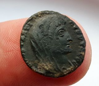 Posthumous Issue Of Constantine Ancient Roman Coin photo