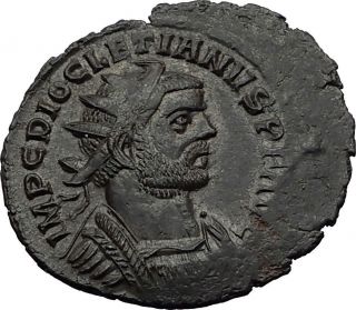 Diocletian 287ad Londinium London Under Carausius Rare Roman Coin I58666 photo