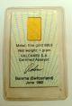 1 Gram 999.  9 Gold Credit Suisse Bullion Bar With Serial Number Gold photo 1