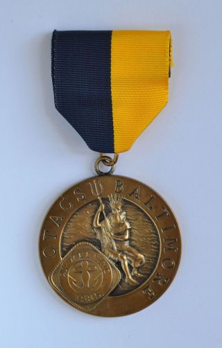1985 Otacs 21st Meeting Baltimore,  Md Poseidon Bronze Medal With Ribbon photo