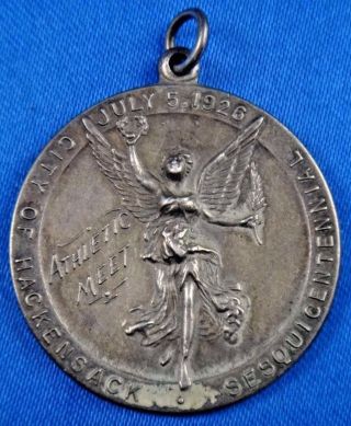1926 City Of Hackensack Sesquicentennial Clss B Running High Jump Sterling Medal photo