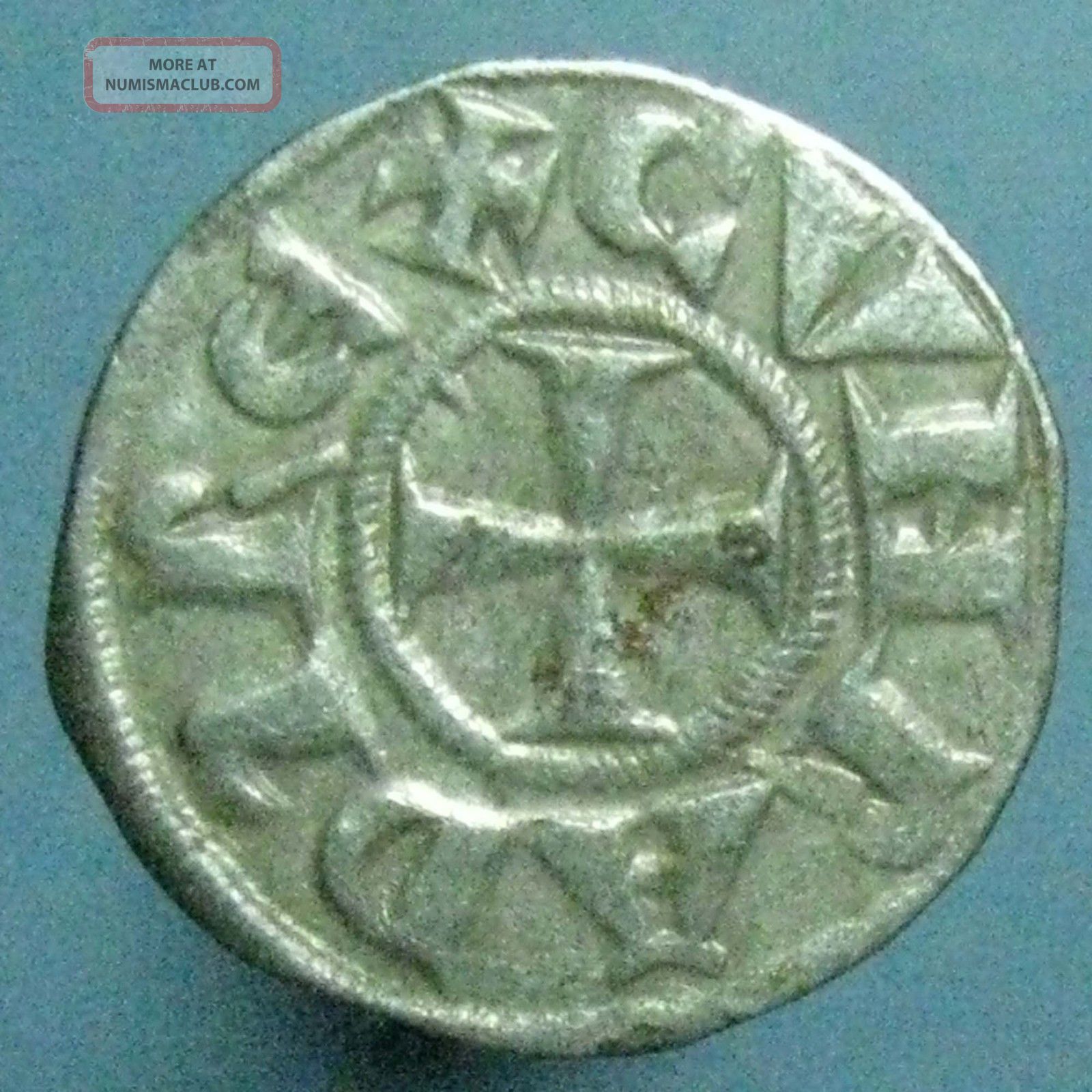 Genoa Republic Crusader Era Denaro Struck In The Name Of Conrad Ii Or Iii Coins: Medieval photo