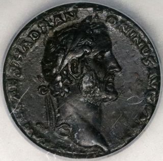139 Roman Empire Antoninus Pius As Fortuna Icg Vf 35 Ancient Coin (17052401c) photo