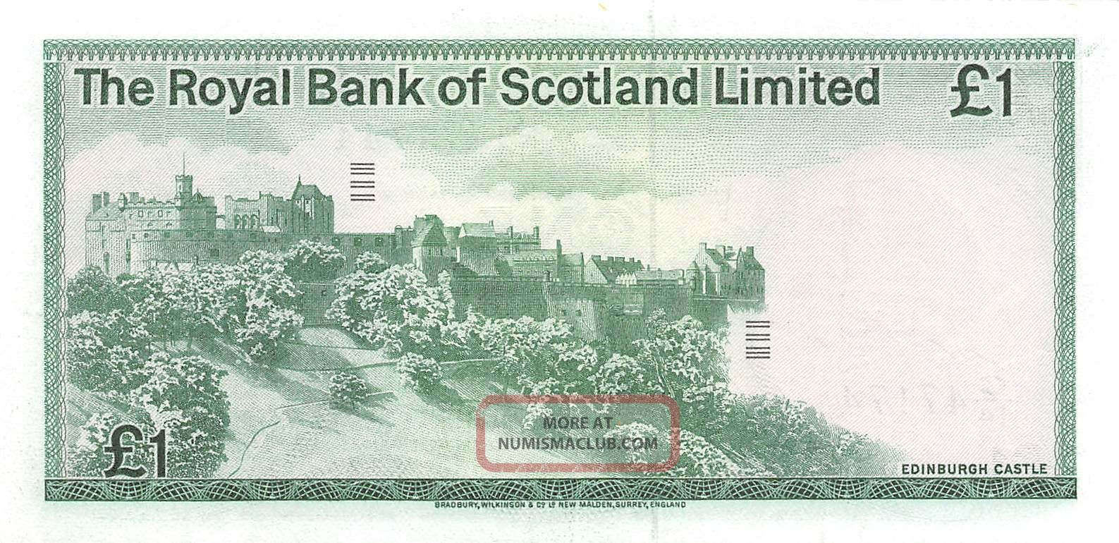 Scotland 1 Pound 10.  1.  1981 Series C/14 Uncirculated Banknote Epm29 Europe photo