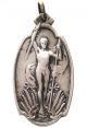 Victorious Man Over The Defeated Eagle Antique Art Medal Pendant Signed Devreese Exonumia photo 1