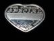 Virgo Zodiac Heart Shaped 1 Troy Ounce Silver.  999 Fine Engravable Gift Au Cond. Silver photo 4