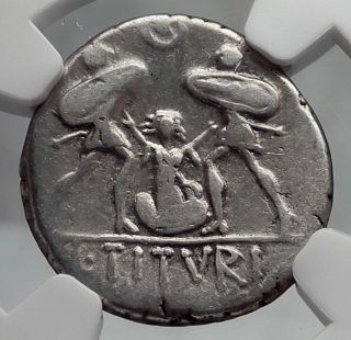 Roman Republic 89bc Tarpeia Betrays Rome Sabine King Silver Coin Ngc Vf I60081 photo