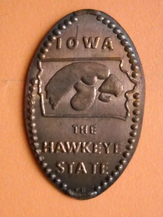 Iowa Elongated Penny Ia Usa Cent The Hawkeye State Souvenir Coin photo