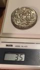 Ancient Greece Syracuse Silver & Copper Coin 225 Bc Horse & Carriage Dekadrachm Coins: Ancient photo 4