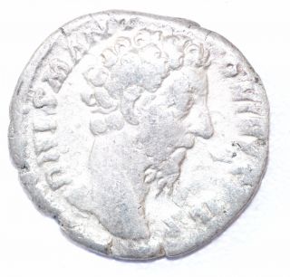 Authentic Marcus Aurelius,  Silver Denarius,  Roman Coin,  Rv.  Eagle - A901 photo