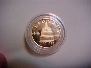 1989 - W Congress $5 Unc Gold Commemorative photo