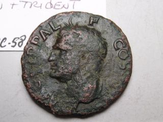 Marcus Vipsanius Agrippa Augustus General Ancient Roman Coin By Caligula 37 - 41ad photo