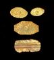 1077 - 973 Bc Ancient Egypt Gold Foil From Mummy Burials Eye & Mouth Covers Coins: Ancient photo 1