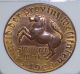 1923 Germany 5 Million Marks Westphalia Lamb Gilt Bronze Not Gelt - Unc Details Germany photo 2