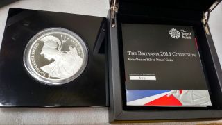 2015 United Kingdom 10 Pounds 5 Oz Silver Proof Britannia Changing Face Britain photo