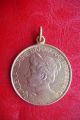Old Queen Alexandrine Of Denmark Lykke Happiness Bronze Royal Royalty Medal Exonumia photo 2