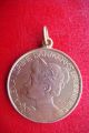 Old Queen Alexandrine Of Denmark Lykke Happiness Bronze Royal Royalty Medal Exonumia photo 4